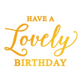 Lovely Birthday Hotfoil Stamp (60 x 40mm | 2.4 x 1.6in)