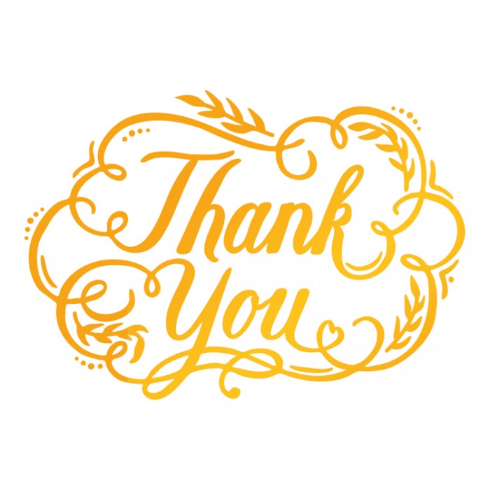 Thank You Hotfoil Stamp (89 x 62mm | 3.5 x 2.5in) 