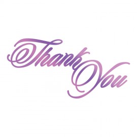 Thank You Sentiment Hotfoil Stamp - 86 x 42mm | 3.3 x 1.6in
