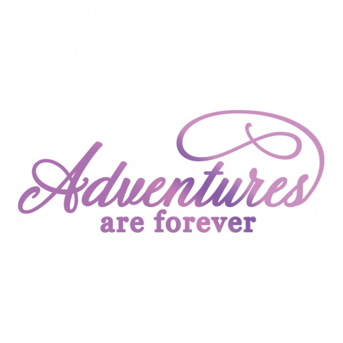 Adventures Sentiment Hotfoil Stamp - 95 x 38mm | 3.7 x 1.4in