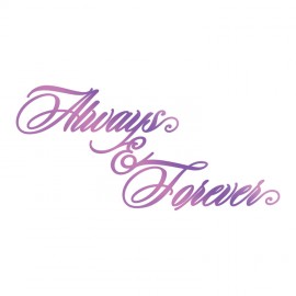 Always & Forever Sentiment Hotfoil Stamp - 116 x 55mm | 4.5 x 2.1in