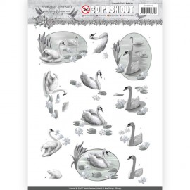 Sympathy Swans - Words of Sympathy  3D-Push-Out Amy Design