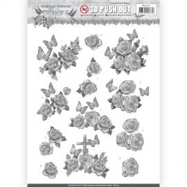 Sympathy Roses - Words of Sympathy  3D-Push-Out Amy Design
