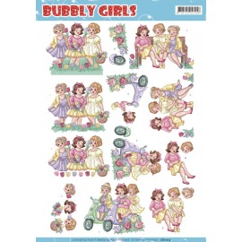 Spring - Bubbly Girls 3D-Knipvel Yvonne Creations