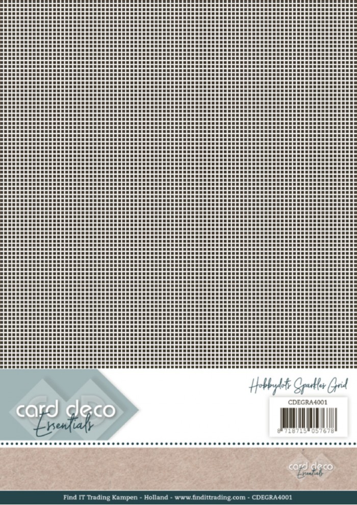 Card Deco Essentials Hobbydots Sparkles Grid A4