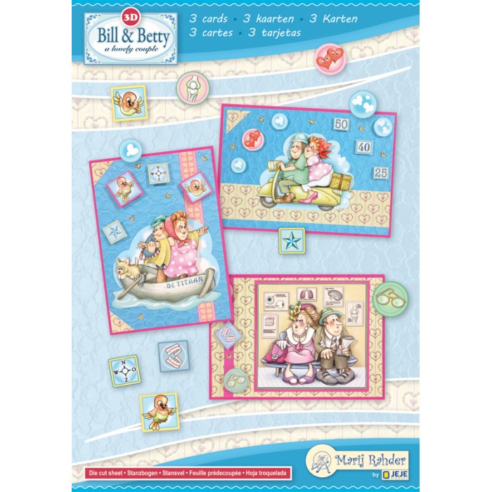 MRJ set Bill & Betty A5 Set for 3 complete cards 
