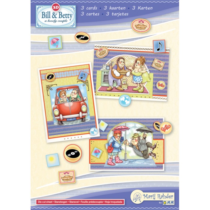 MRJ set Bill & Betty A5 Set for 3 complete cards 