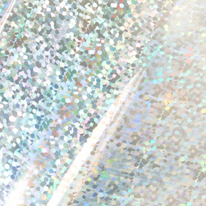 Silver Foil (Iridescent Sequin Pattern) - 125mm x 5m | 4.9in x 16.4ft 