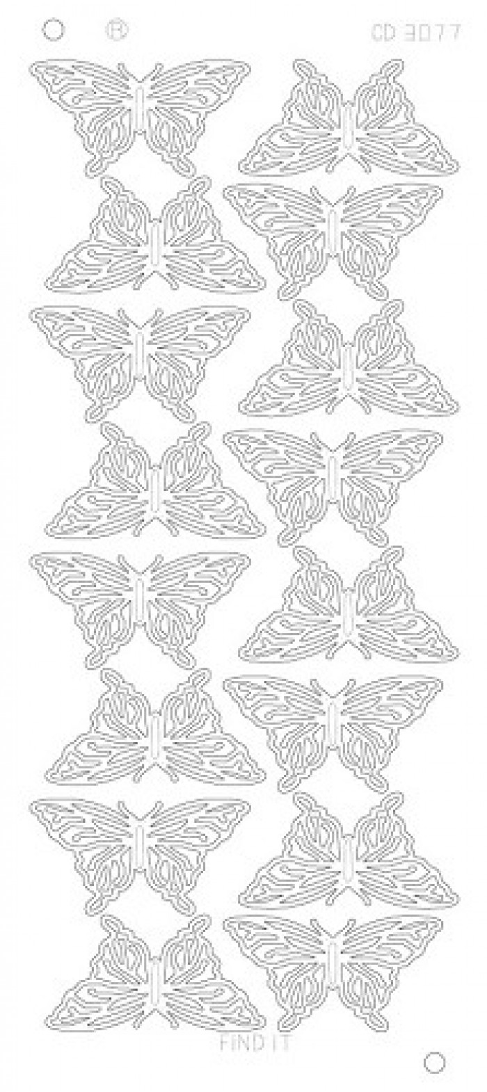Butterflies Large Platinum - Zilver