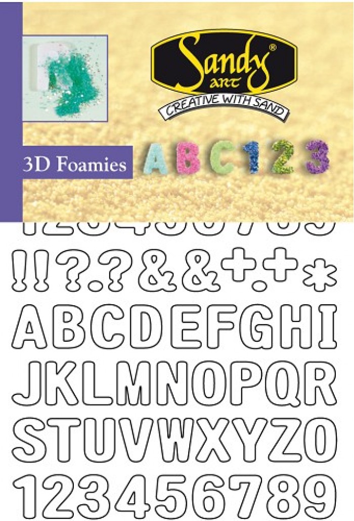 Alfabet & Nummers 3D Foamies Sandy Art