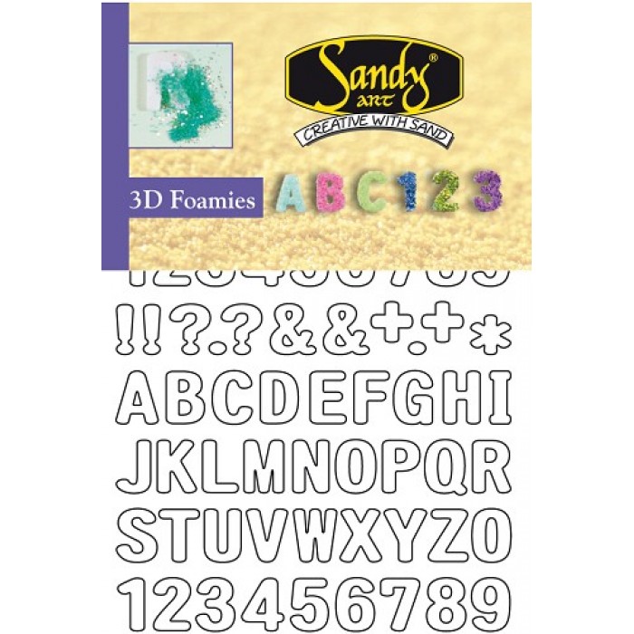 Alfabet & Nummers 3D Foamies Sandy Art 