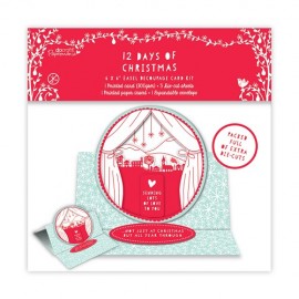 6 x 6" Easel Decoupage Card Kit - 12 Days of Christmas