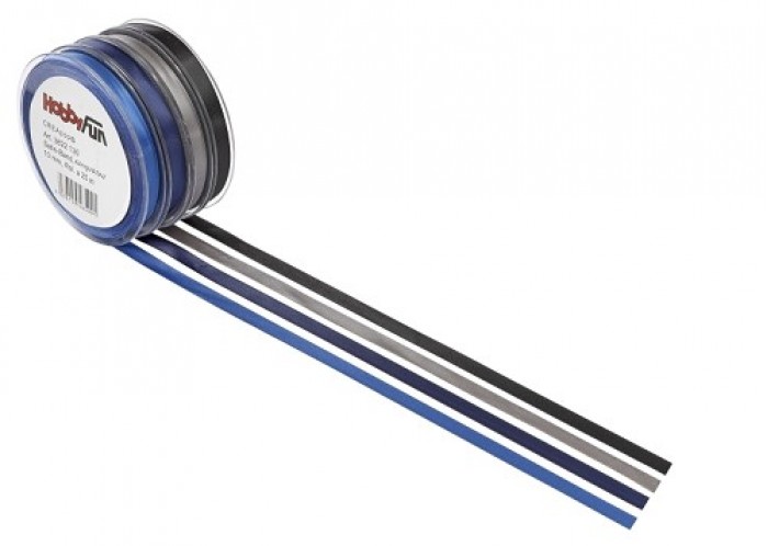 Satijnband, koningsblauw, 3 mm, rol met 50 m