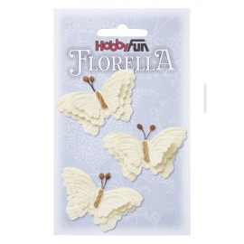 FLORELLA-Butterflies creme, 6cm