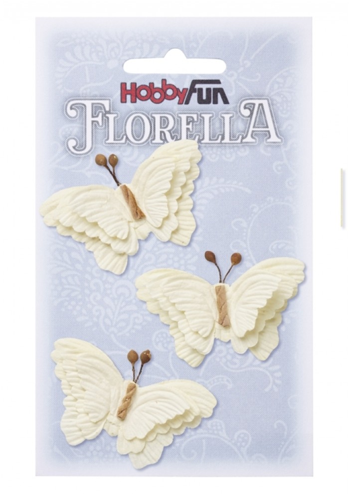 FLORELLA-Butterflies creme, 6cm
