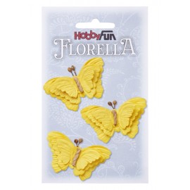 FLORELLA-Butterflies Yellow, 6cm
