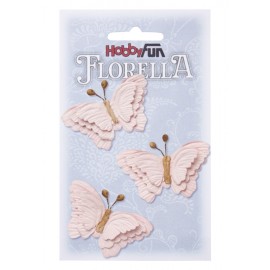 FLORELLA-Butterflies Light Pink, 6cm