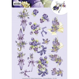 3D Knipvel - Precious Marieke - Flowers in Purple 