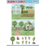 Background Sheets - Yvonne Creations - Bubbly Girls - Gardening
