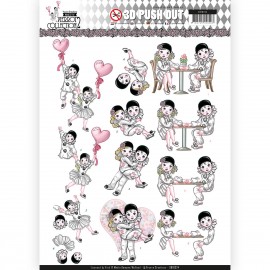 Love is in the Air - Pretty Pierrot 2 3D-PushOut Yvonne Creations