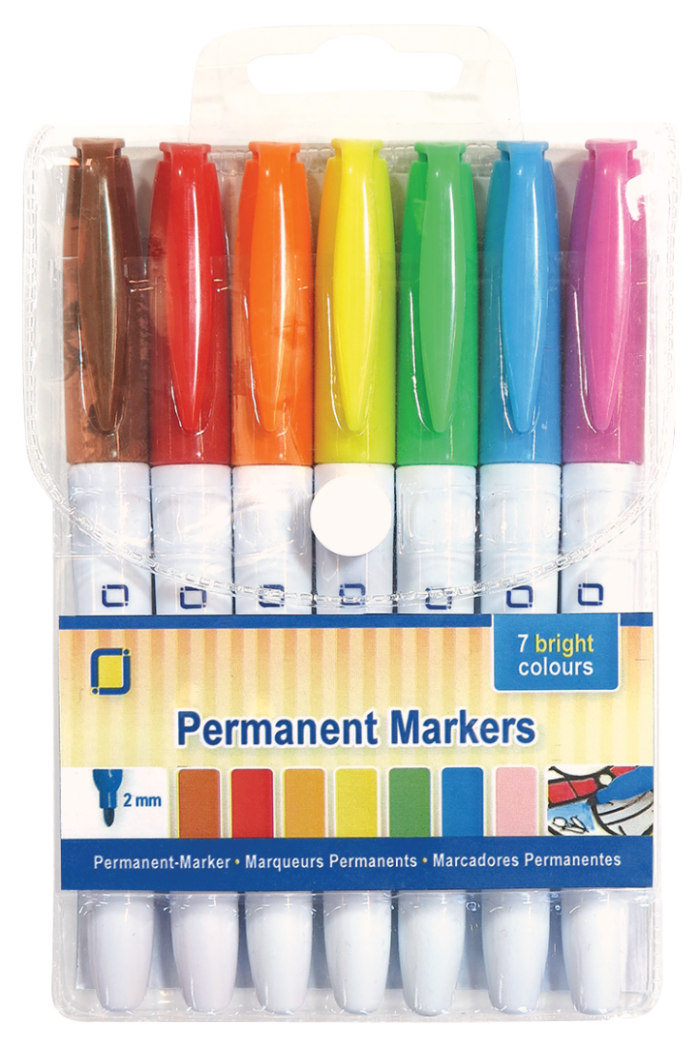 Permanent Markers 7 different colours