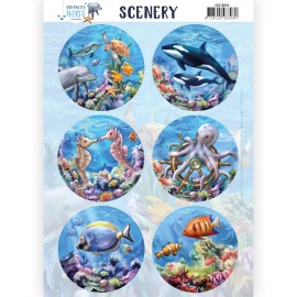 Sea World Push Out Scenery Underwater World by Amy Design 