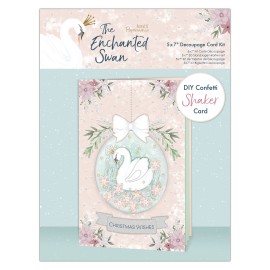 5x7” Decoupage Shaker Card Kit – The Enchanted Swan