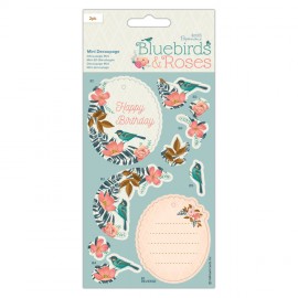 Mini Decoupage (2 sheets) - Bluebirds - Bluebirds and Roses 