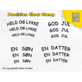 Precision clear stamps Danish Texts-1