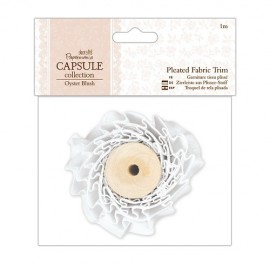 1m Pleated Fabric Trim - Capsule Collection - Oyster Blush