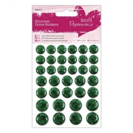 Shimmer Dome Stickers (36pcs) - Green