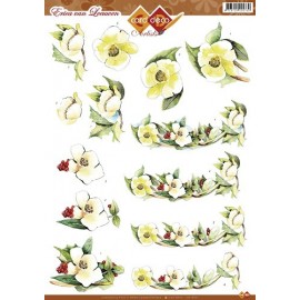 3D A4 knipvel Card Deco Artiste - Bloemen CD10351