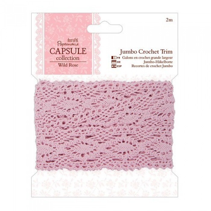 2m Jumbo Crochet Trim - Capsule - Wild Rose