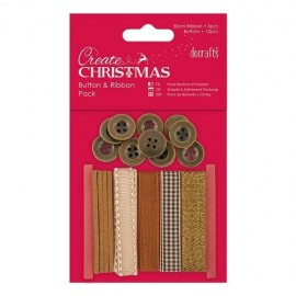 Button and Ribbon Pack - Bronze