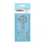75 x 140mm Mini Clear Stamp - Pippinwood Christmas - Poinsettia
