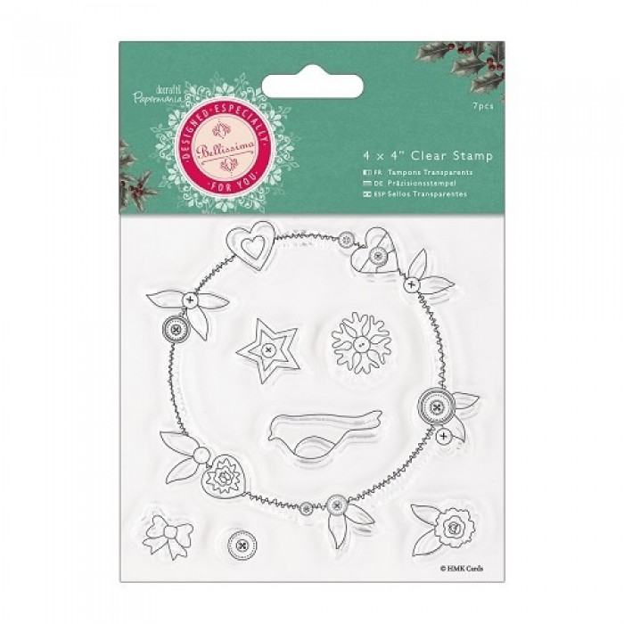 4 x 4" Clear Stamp - Bellissima Christmas