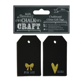 Chalkboard Glitter Gift Tags (20pcs)