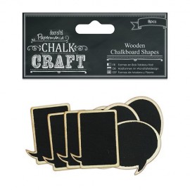 Wooden Chalkboard Shapes (8pcs) - Speech Bubbles