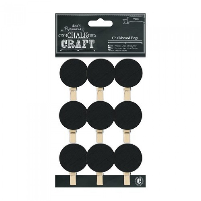 Chalkboard Pegs (9pcs) - Circles