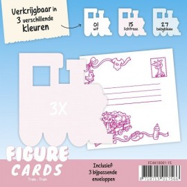 Figure Cards - Trein - Lichtroze