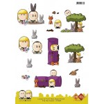 3D Knipvel - Pascal en Aline - Easter Bunnies