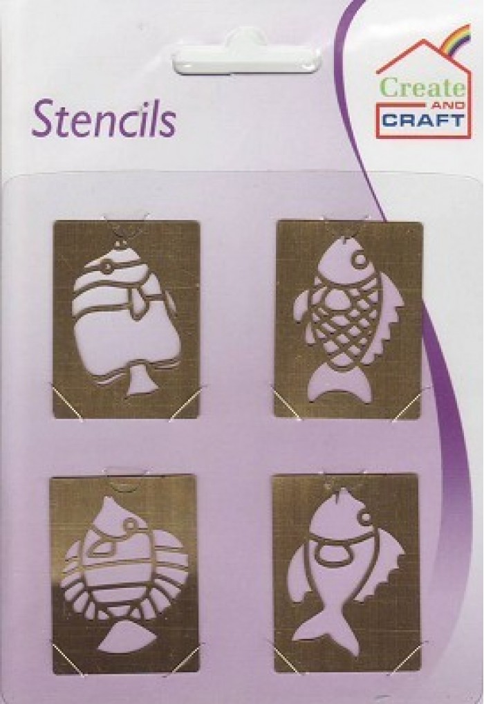 Stencils vissen Create & Craft