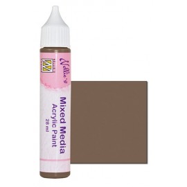 Mixed media paint satin brown