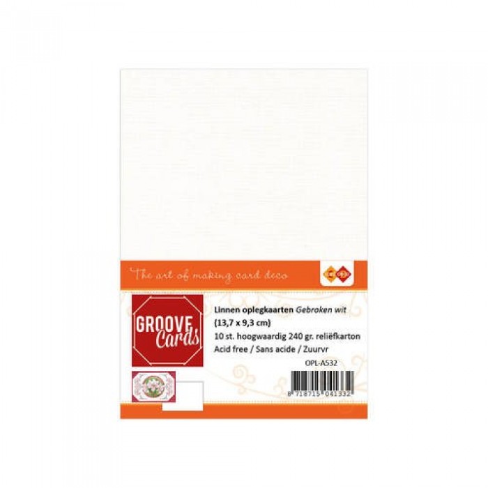 Oplegkaartjes Groove Cards A6 Gebroken Wit