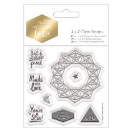 4 x 4" Clear Stamps - Modern Lustre - Sentiments