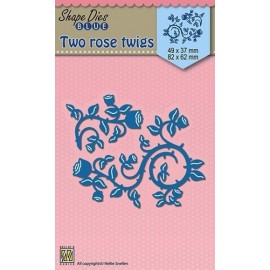 Shape Dies blue "Two rose twigs"