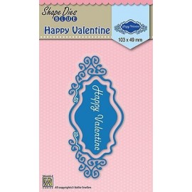 Shape Dies blue "Happy Valentine"