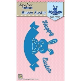 Shape Dies blue "Happy Easter""