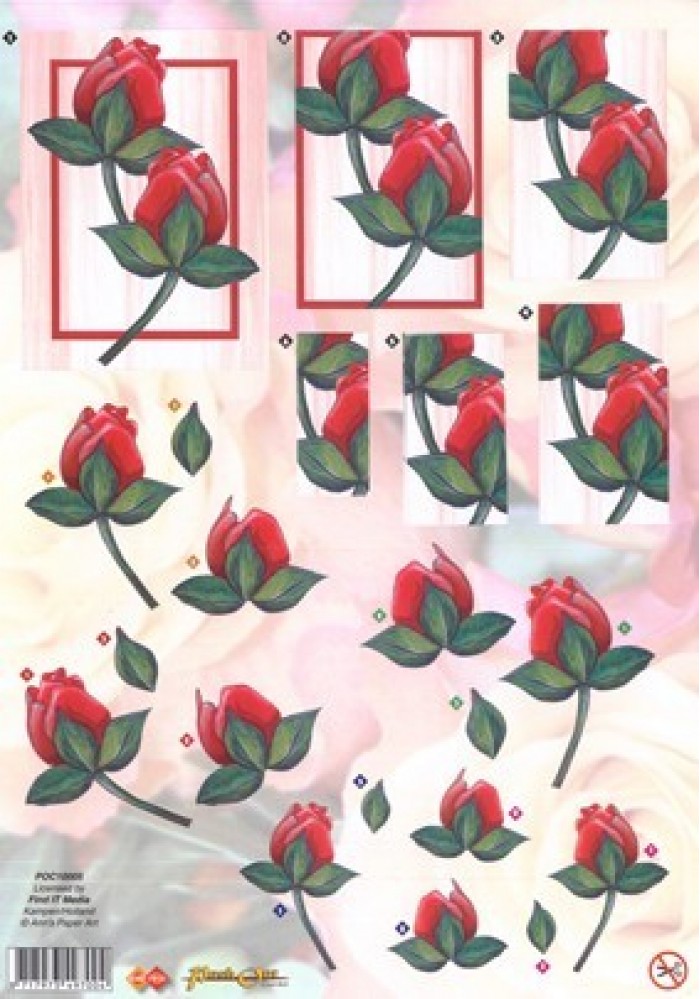 Die Cut - red Roses