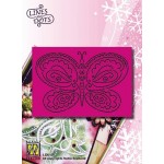 Lines & dots stencil LD019 butterfly-2